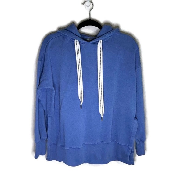aerie Tops - Aerie Womens Blue Oversized Fleece Hoodie Sweatshirt Size S/P Relaxed Fit